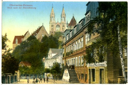 11647-Meißen-1910-Obermeisa - Blick zur Albrechtsburg und Dom-Brück & Sohn Kunstverlag