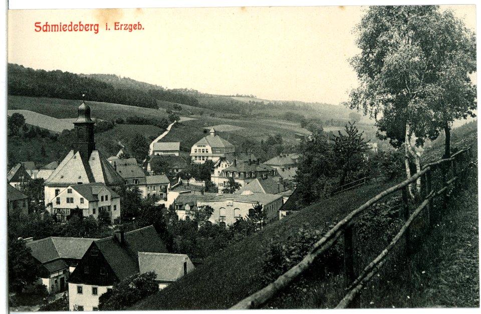 11455-Schmiedeberg-1910-Blick auf Schmiedeberg-Brück & Sohn Kunstverlag