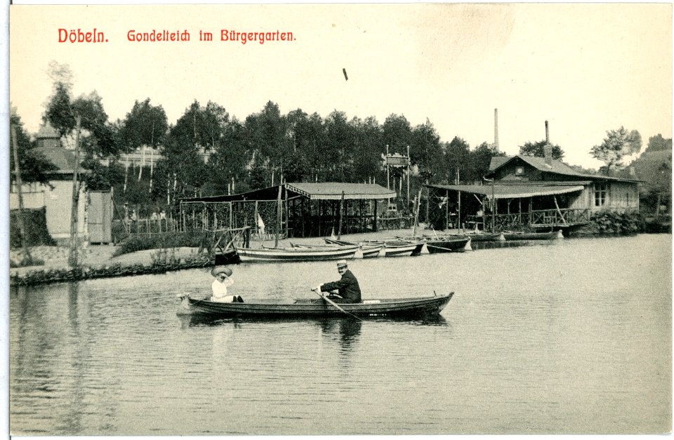11013-Döbeln-1910-Gondelteich im Bürgergarten-Brück & Sohn Kunstverlag