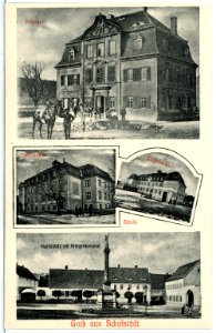11874-Schafstädt-1910-verschiedene Stadtansichten-Brück & Sohn Kunstverlag