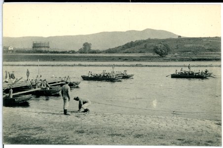 11368--1910-Gliederweiser Kriegsbrückenbau über die Elbe-Brück & Sohn Kunstverlag