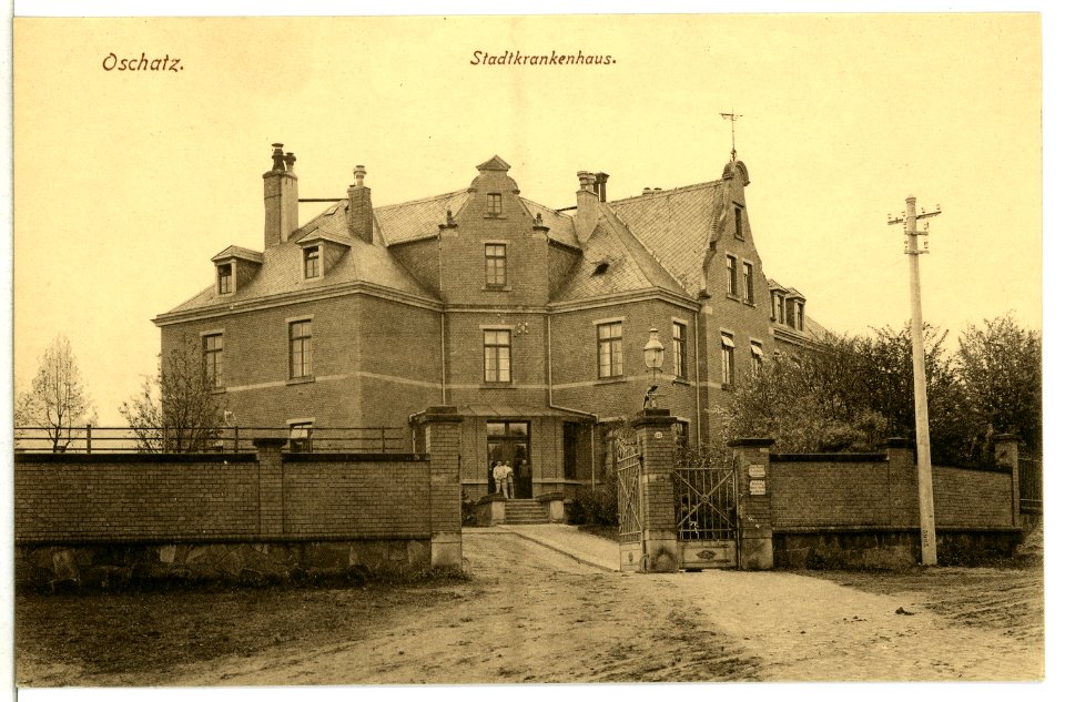 11955-Oschatz-1910-Stadtkrankenhaus-Brück & Sohn Kunstverlag