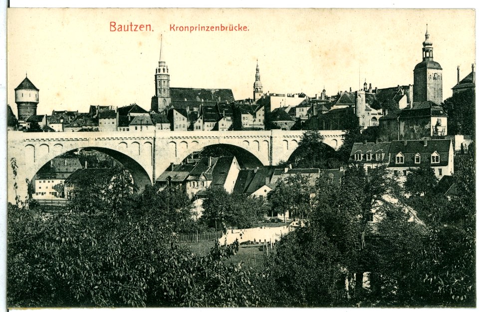 11548-Bautzen-1910-Kronprinzenbrücke-Brück & Sohn Kunstverlag