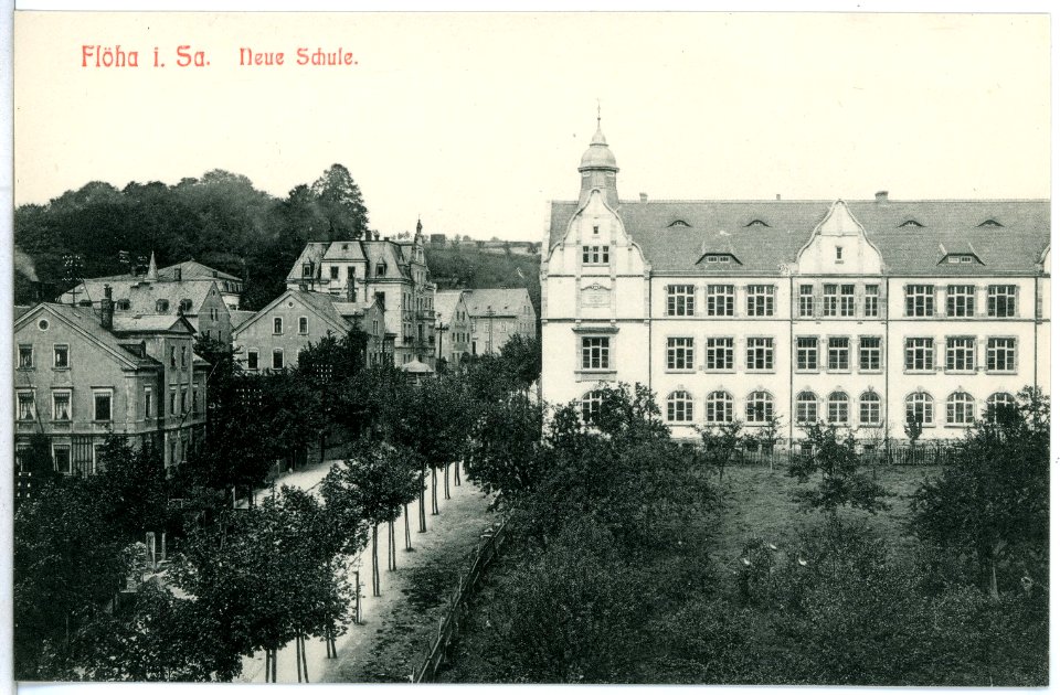 11577-Flöha-1910-Neue Schule-Brück & Sohn Kunstverlag