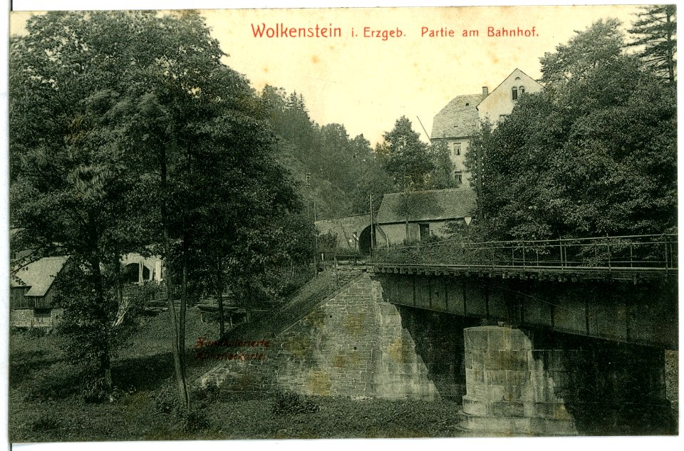 11268-Wolkenstein-1910-Partie am Bahnhof-Brück & Sohn Kunstverlag