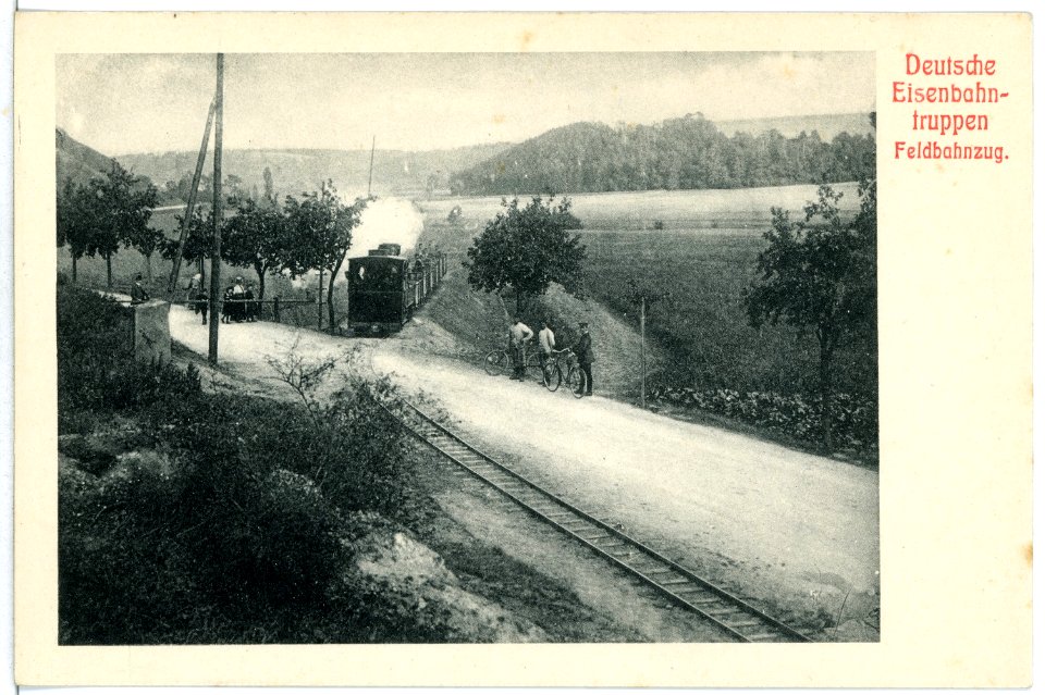11414-Landkreis Meißen-1910-Deutsche Eisenbahntruppen Feldbahnzug-Brück & Sohn Kunstverlag