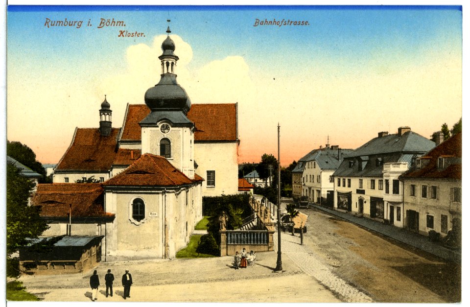 11222-Rumburg-1910-Bahnhofstraße, Kloster-Brück & Sohn Kunstverlag