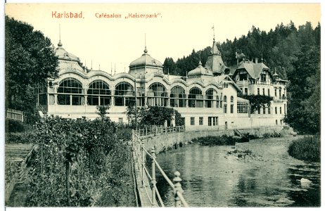 11709-Karlsbad-1910-Cafesalon Kaiserpark-Brück & Sohn Kunstverlag