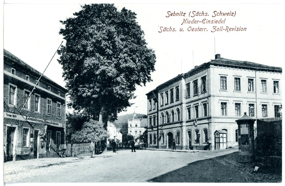 11443-Sebnitz-1910-Blick nach Nieder-Einsiedel - Zollrevision-Brück & Sohn Kunstverlag