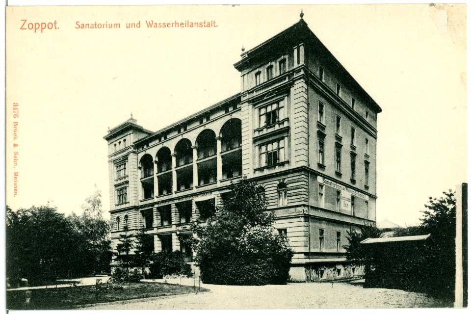 03476-Zoppot-1903-Sanatorium und Wasserheilanstalt-Brück & Sohn Kunstverlag