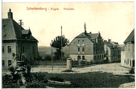 11589-Scheibenberg-1910-Postplatz-Brück & Sohn Kunstverlag