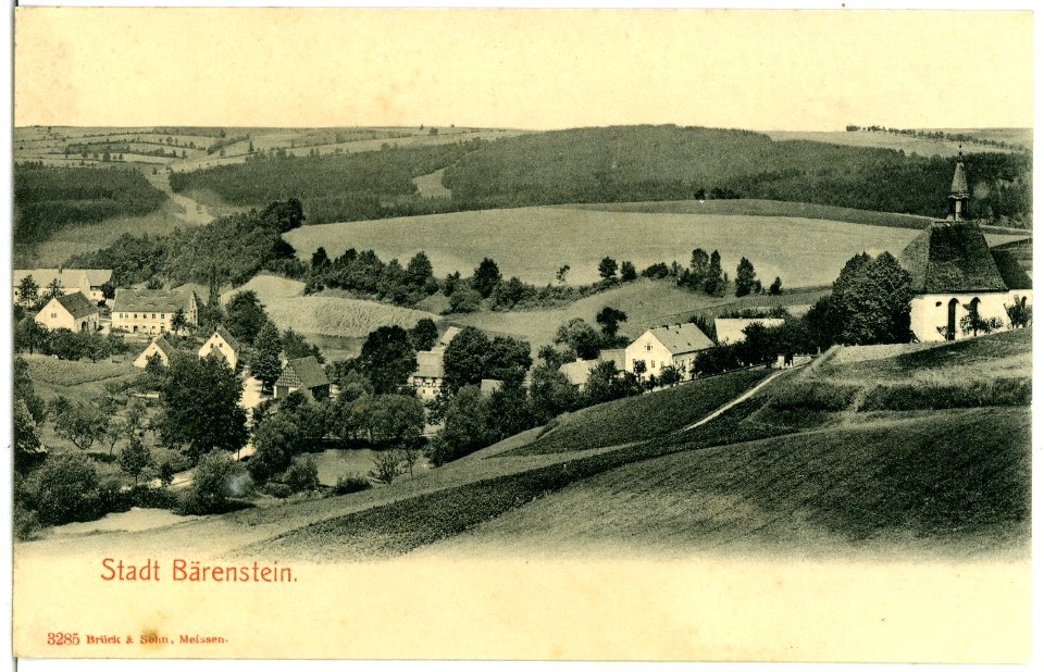03285-Bärenstein-1903-Blick über Bärenstein-Brück & Sohn Kunstverlag