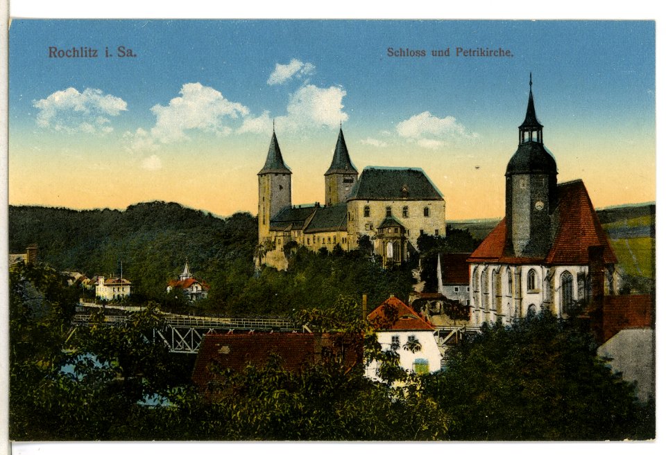 11988-Rochlitz-1910-Schloß und Petriekirche-Brück & Sohn Kunstverlag