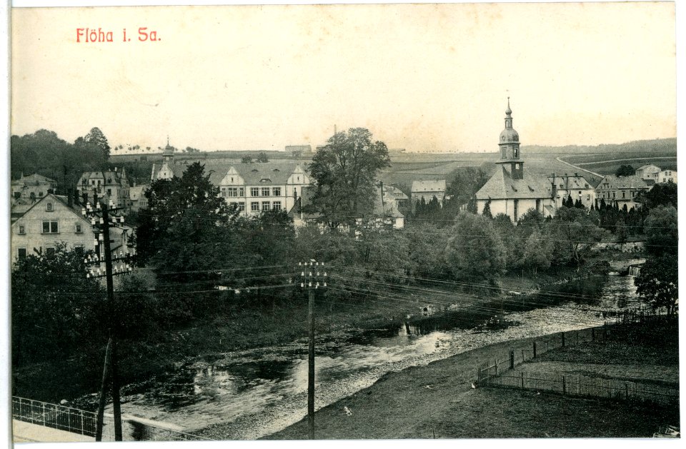 11573-Flöha-1910-Blick auf Flöha-Brück & Sohn Kunstverlag