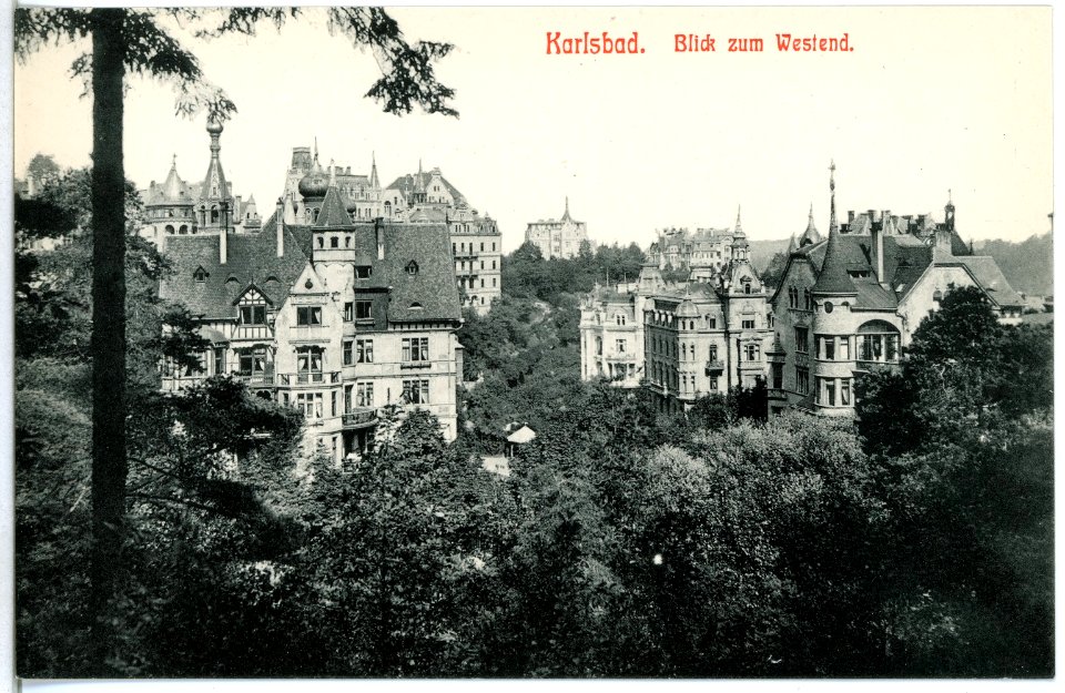 11625-Karlsbad-1910-Blick zum Westend-Brück & Sohn Kunstverlag