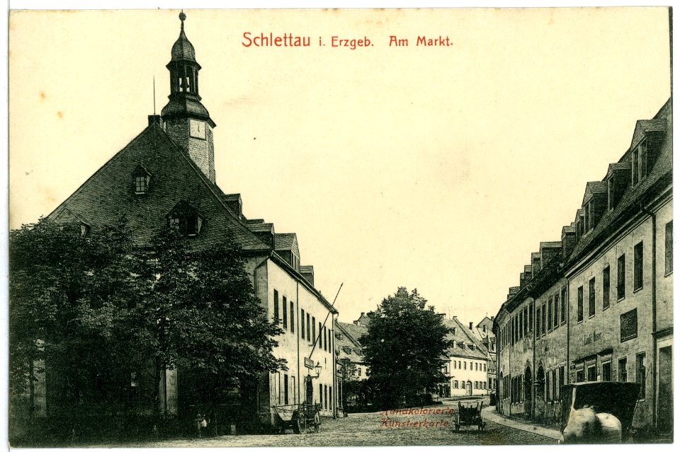 11338-Schlettau-1910-Am Markt-Brück & Sohn Kunstverlag