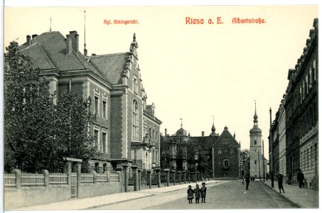 11941-Riesa-1910-Albertstraße-Brück & Sohn Kunstverlag