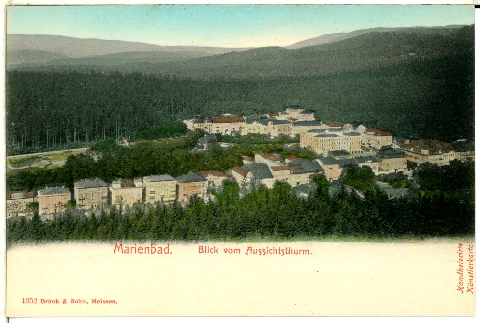 01352-Marienbad-1899-Blick vom Aussichtsturm-Brück & Sohn Kunstverlag