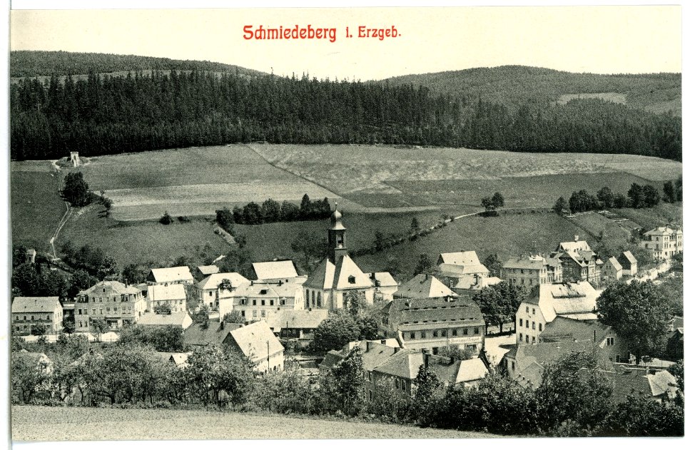 11457-Schmiedeberg-1910-Blick auf Schmiedeberg-Brück & Sohn Kunstverlag