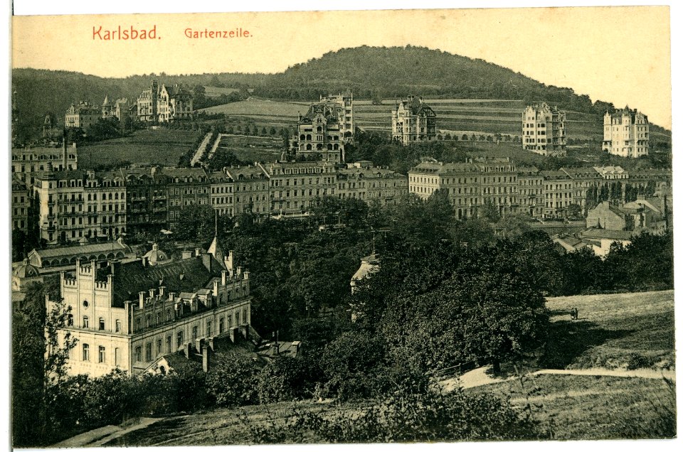 11729-Karlsbad-1910-Gartenzeile-Brück & Sohn Kunstverlag
