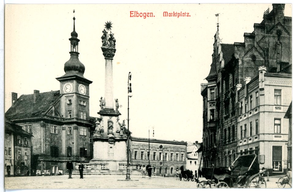 11069-Elbogen-1910-Marktplatz-Brück & Sohn Kunstverlag