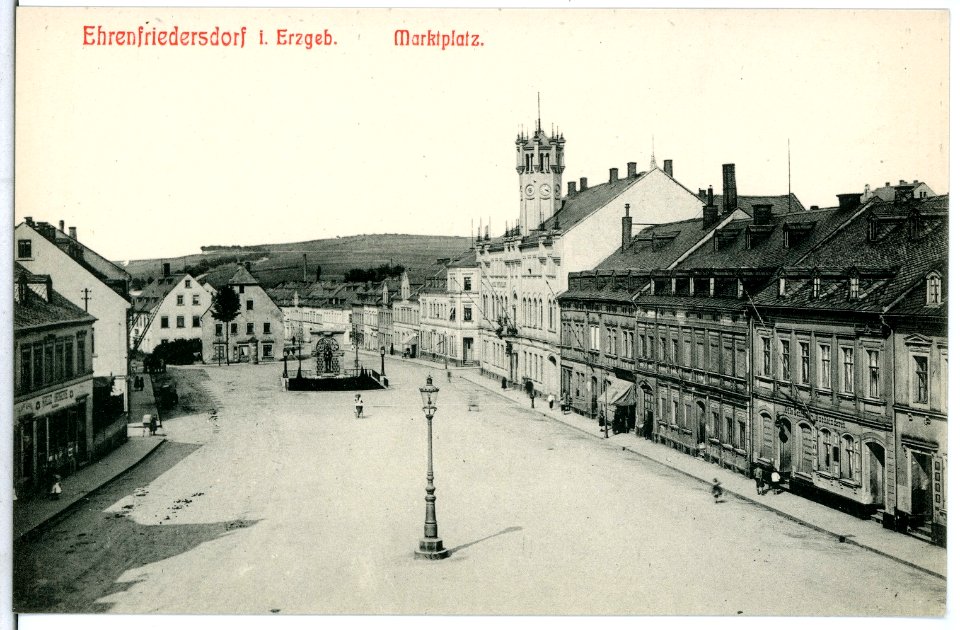 11077-Ehrenfriedersdorf-1910-Marktplatz-Brück & Sohn Kunstverlag