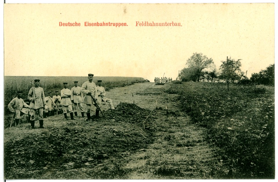 11088-Landkreis Meißen-1910-Deutsche Eisenbahntruppen - Feldbahnunterbau-Brück & Sohn Kunstverlag