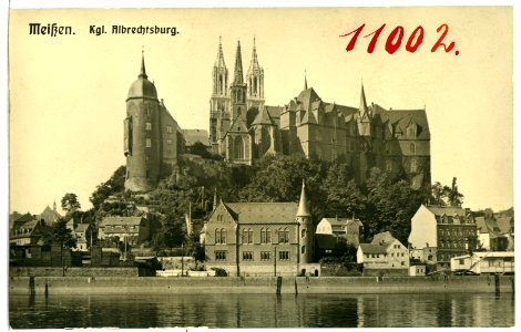 11002-Meißen-1909-Albrechtsburg und Dom - Elbseite-Brück & Sohn Kunstverlag