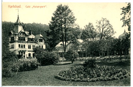 11725-Karlsbad-1910-Cafe Kaiserpark-Brück & Sohn Kunstverlag photo