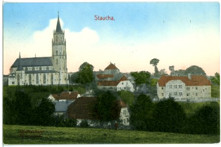 11389-Staucha-1910-Blick auf Staucha-Brück & Sohn Kunstverlag