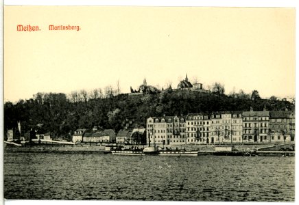 11916-Meißen-1910-Martinsberg - Elbe mit Dampfer Pirna-Brück & Sohn Kunstverlag