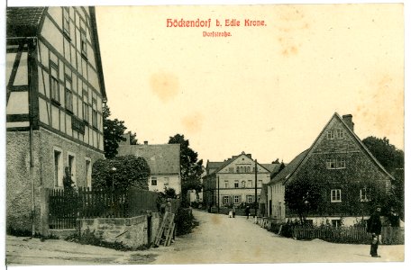 11038-Höckendorf-1910-Bei Edle Krone, Dorfstraße-Brück & Sohn Kunstverlag
