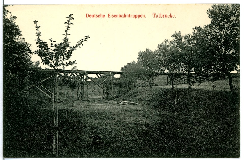 11312-Landkreis Meißen-1910-Deutsche Eisenbahntruppen Talbrücke-Brück & Sohn Kunstverlag