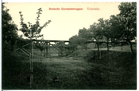 11312-Landkreis Meißen-1910-Deutsche Eisenbahntruppen Talbrücke-Brück & Sohn Kunstverlag