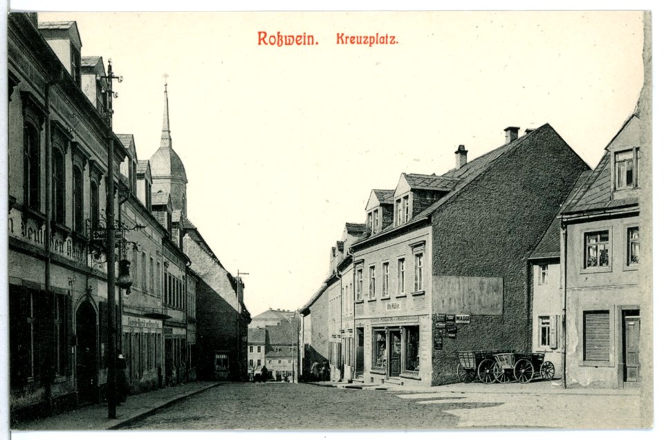11893-Roßwein-1910-Kreuzplatz-Brück & Sohn Kunstverlag