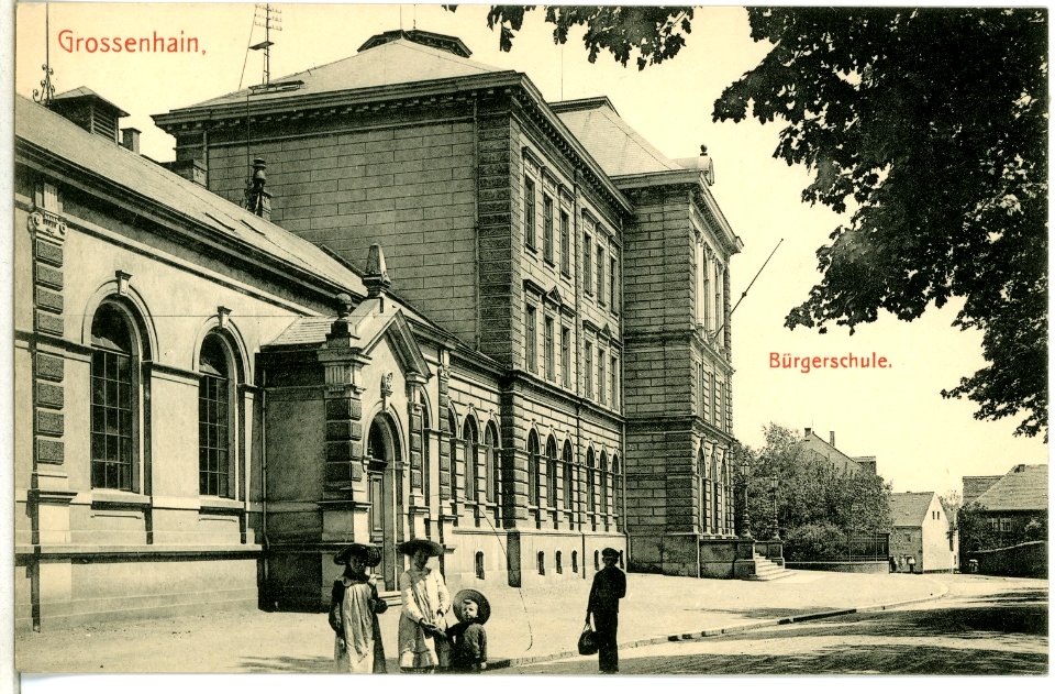 11476-Großenhain-1910-Bürgerschule-Brück & Sohn Kunstverlag