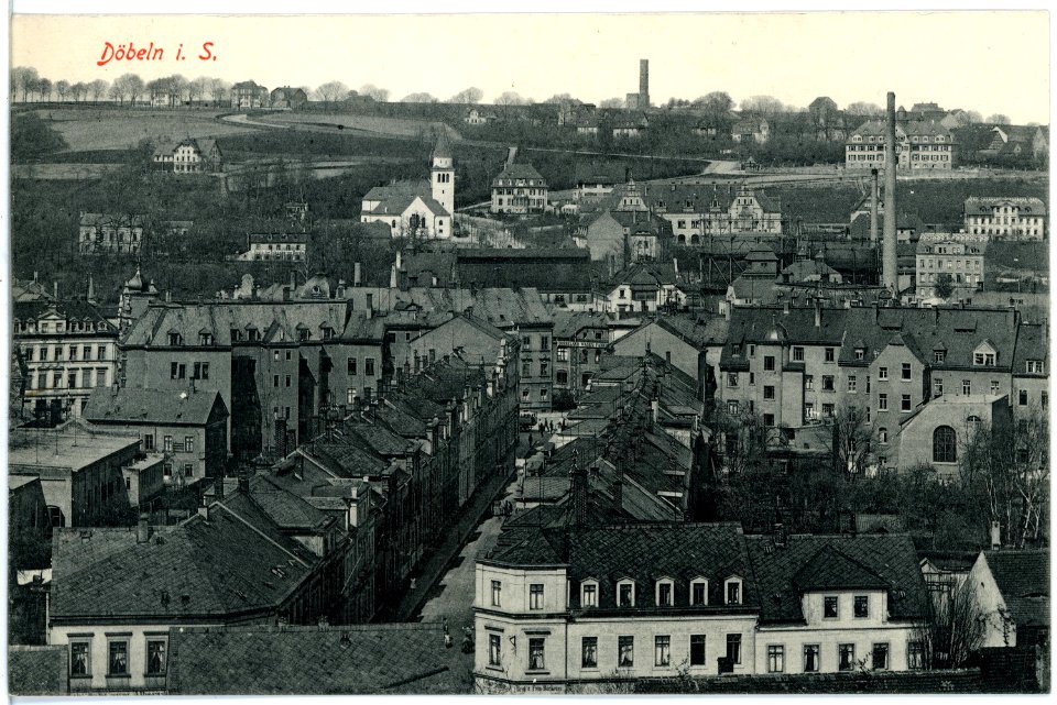 18857-Döbeln-1915-Blick auf Döbeln von Süden-Brück & Sohn Kunstverlag