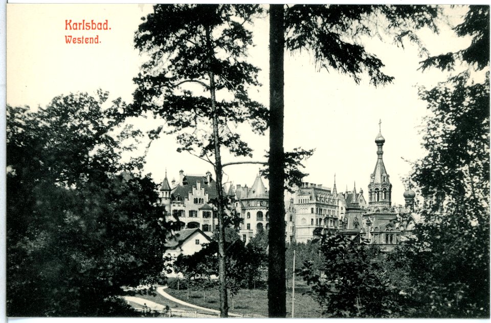 11626-Karlsbad-1910-Blick zum Westend-Brück & Sohn Kunstverlag