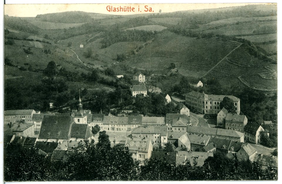 11601-Glashütte-1910-Blick auf Glashütte-Brück & Sohn Kunstverlag