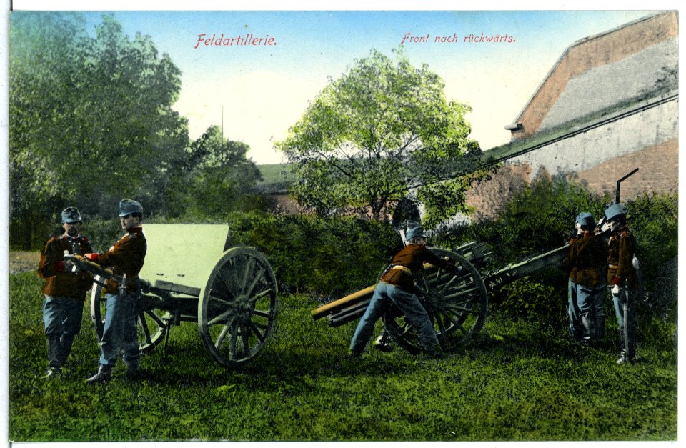 11545-Theresienstadt-1910-Feldartillerie Front nach rückwärts-Brück & Sohn Kunstverlag