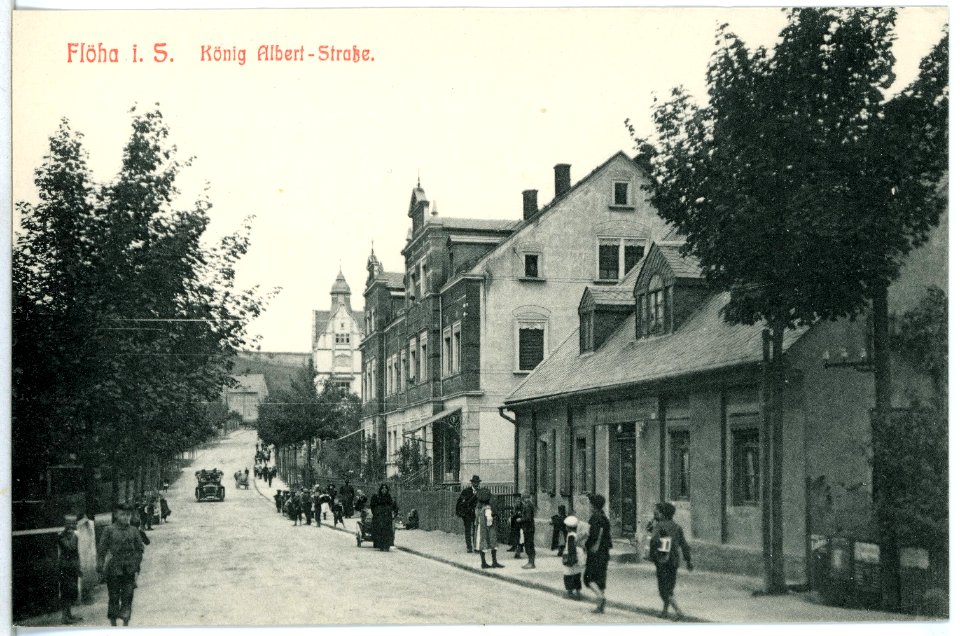 11572-Flöha-1910-König Albert Straße-Brück & Sohn Kunstverlag