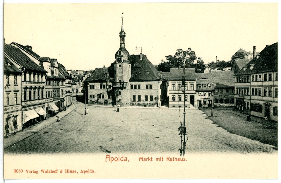 03850-Apolda-1903-Markt mit Rathaus-Brück & Sohn Kunstverlag