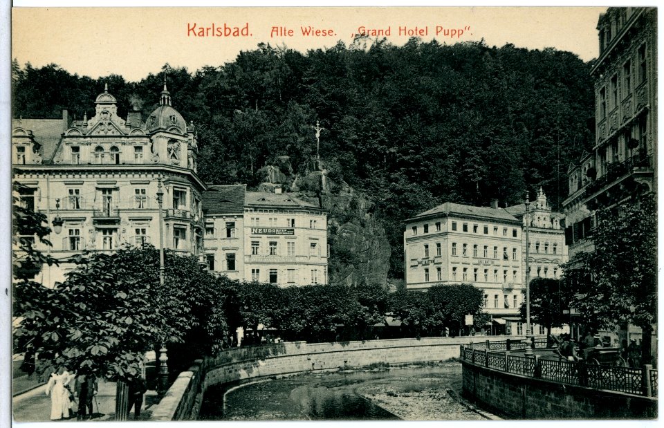 11703-Karlsbad-1910-Alte Wiese - Grandhotel Pupp-Brück & Sohn Kunstverlag