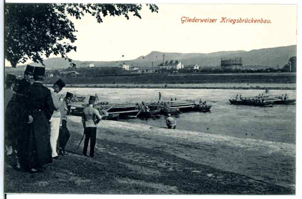 11370--1910-Gliederweiser Kriegsbrückenbau-Brück & Sohn Kunstverlag
