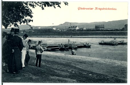 11370--1910-Gliederweiser Kriegsbrückenbau-Brück & Sohn Kunstverlag