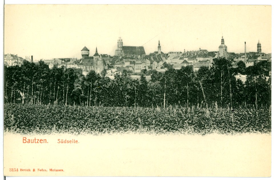 03154-Bautzen-1903-Bautzen von Süden-Brück & Sohn Kunstverlag