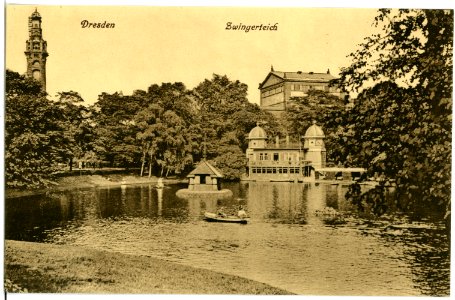 18910-Dresden-1915-Zwingerteich-Brück & Sohn Kunstverlag