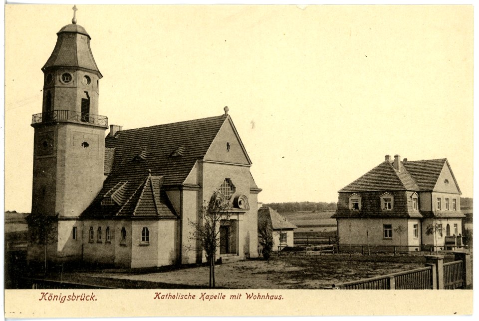 19467-Königsbrück-1915-Katholische Kapelle mit Wohnhaus-Brück & Sohn Kunstverlag