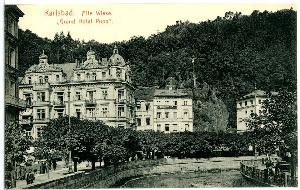 11735-Karlsbad-1910-Alte Wiese - Grandhotel Pupp-Brück & Sohn Kunstverlag