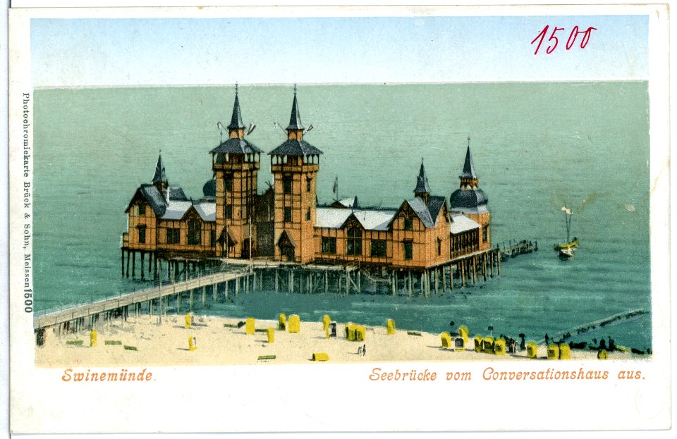 01500-Swinemünde-1900-Seebrücke-Brück & Sohn Kunstverlag